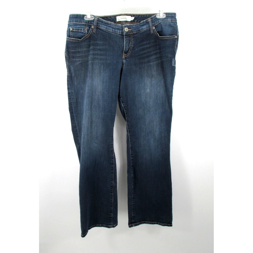 TORRID Relaxed Boot Jeans Women 16 Blue Denim Mid Rise Stretch Cowgirl Comfort